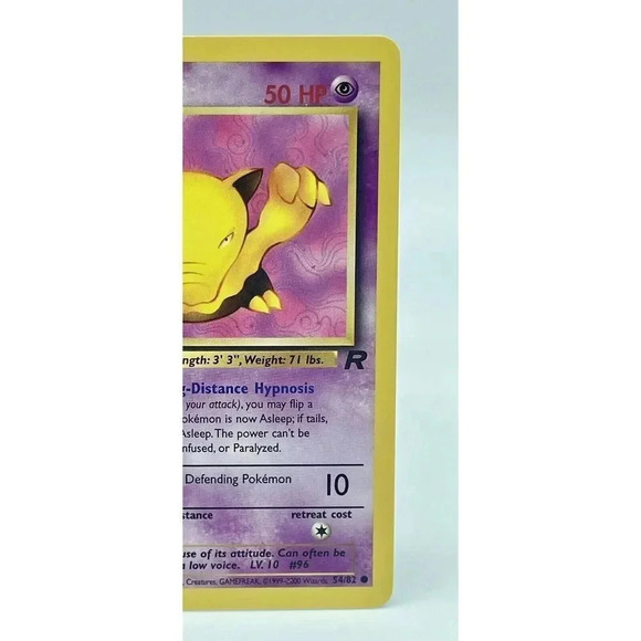 Drowzee 54/82 Team Rocket‎ Common Pokemon Non Holo WOTC Vintage 2000 NM - Picture 3 of 6